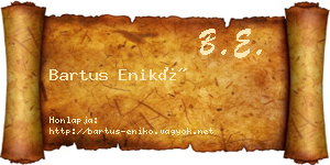 Bartus Enikő névjegykártya